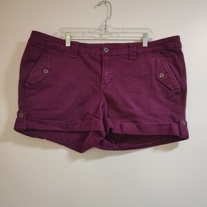 Torrid Women's Purple Cargo Shorts Size 22